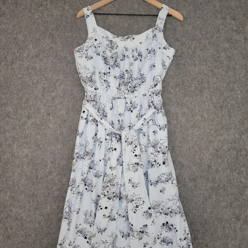 Gal Meets Glam Dress Womens 12 Maxi Sleeveless‎ Belted Lula Cottagecore Toile - Picture 5 of 14